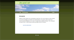 Desktop Screenshot of doegoed.net
